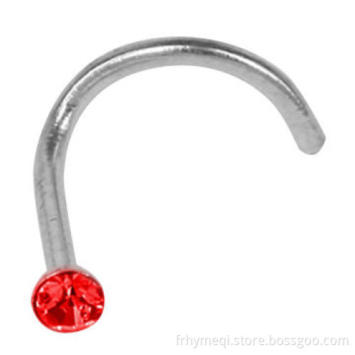 Crystal gem nose screw, Indian nose piercing